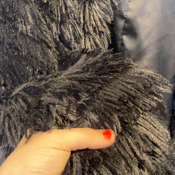 Princess Polly Faux Fur Black Jacket Size 8 - Picture 5 of 5